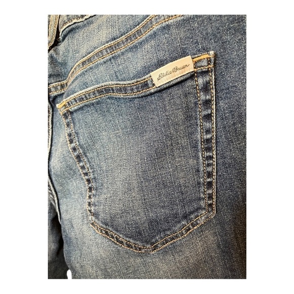 Eddie Bauer Boyfriend Jeans Specially Dyed Medium Wash Side Pattern Lowrise 8 - Picture 9 of 9